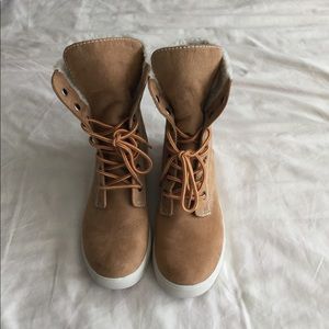 NWOT Tan Sneaker Booties